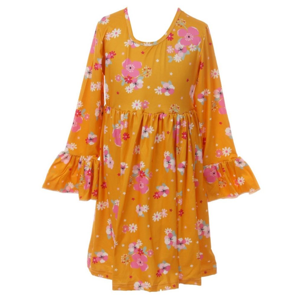 Little Toddler Girl Kids Floral Flower Thanksgiving Holiday Flower Girl Dress
